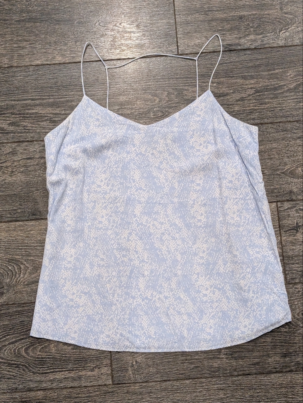 Max Reptile Print Light Blue Spaghetti Strap 100% Viscose Tank Top 8